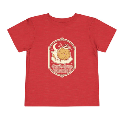 "Can't Stop Yawnion" Toddler Tee — Cute Sleeping Onion Graphic