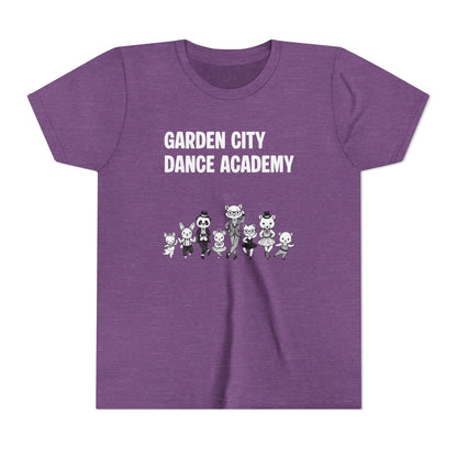 "Garden City Dance Academy" Youth Tee — Kids Dance Club Cartoon Dancers T-Shirt