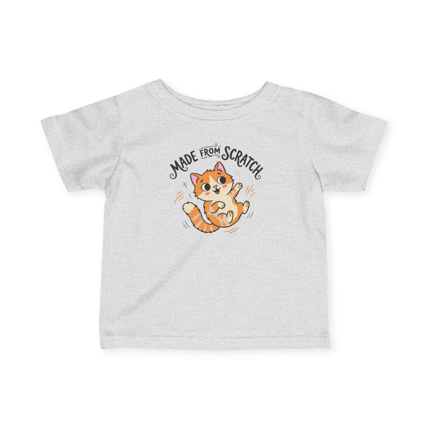 "Made From Scratch" Infant Tee — Cute Ginger Kitten Baby Shirt