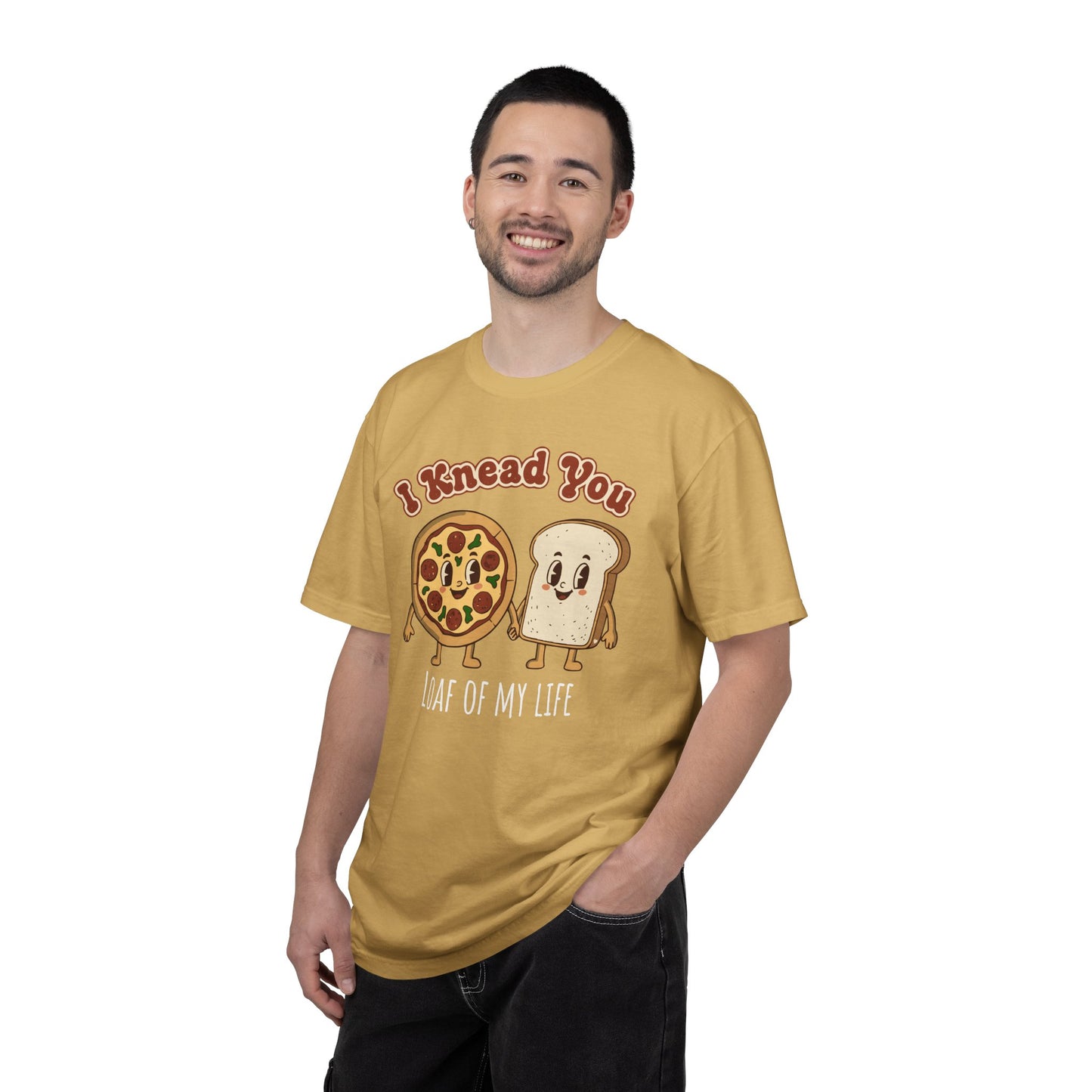 "I Knead You - Loaf of my life" Pizza & Bread T-Shirt — Cute Bakery Pun Tee