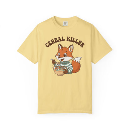 "Cereal Killer" T-Shirt — Cute Fox Eating Cereal Graphic Tee