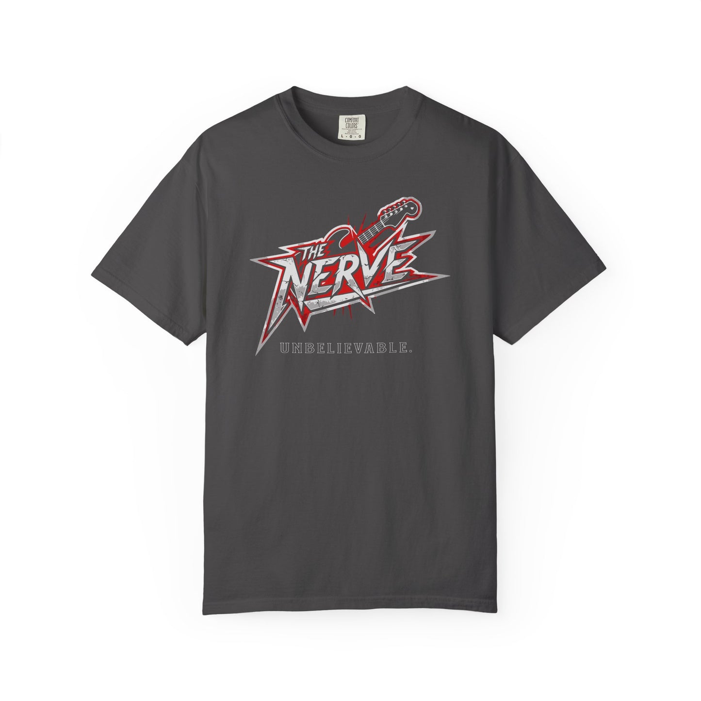 "The Nerve: Unbelievable" Graphic T-Shirt — Funny Classic Rock Logo Tee