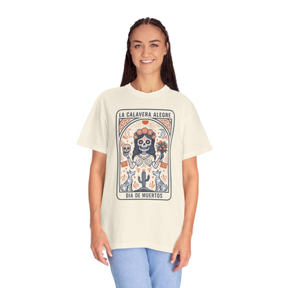 "La Calavera Alegre" T-Shirt — Día de Muertos Day of the Dead Graphic Tee