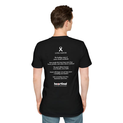 White Ribbon Strong T-Shirt — Lung Cancer Fight Club Awareness Tee