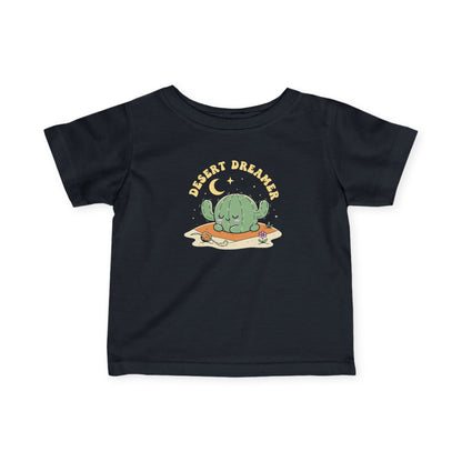 “Desert Dreamer” Infant Tee — Cute Sleeping Cactus Baby Shirt