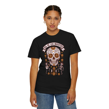 Día de los Muertos Sugar Skull T-Shirt — Floral Calavera Day of the Dead Tee