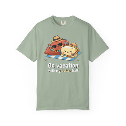 "On vacation with my butter half" Couples Tee —  Cute Vacation Yam Butter Summer T-Shirt