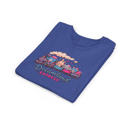 "Dreamland Express" Youth Tee — Cute Train & Animal Crew Kids Shirt