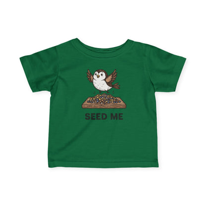 "Seed Me" Infant Tee — Cute Hungry Baby Bird Graphic Shirt
