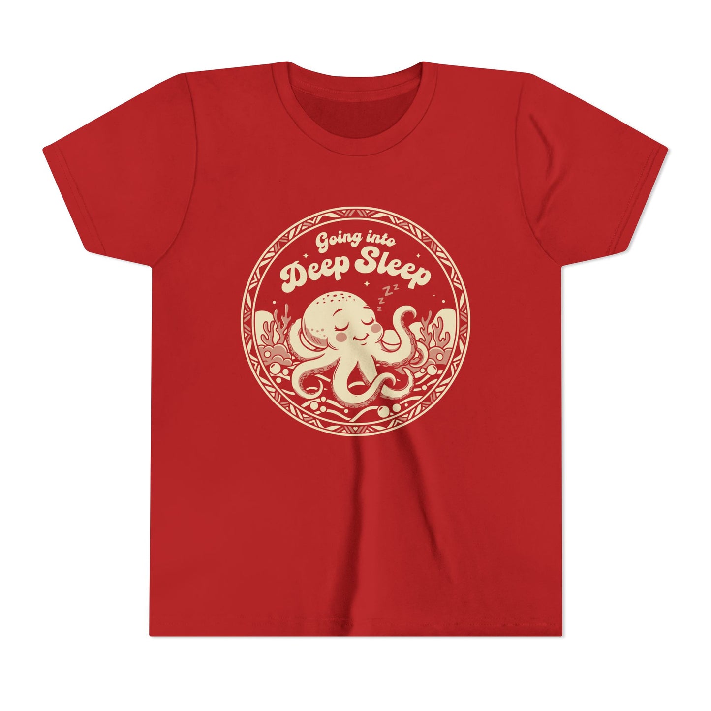 "Going Into Deep Sleep" Youth Tee — Cute Octopus Underwater Graphic Shirt