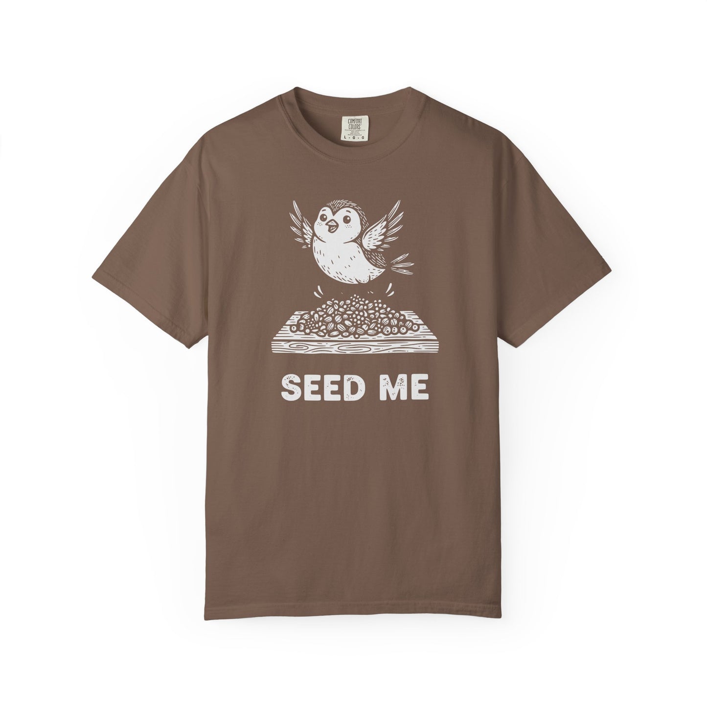 "Seed Me" Bird Watching T-Shirt - Funny Birder Gift - Bird Lover Humor