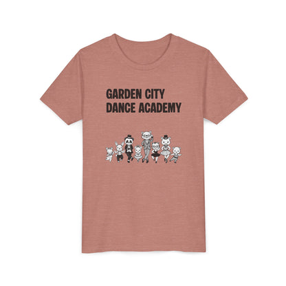 "Garden City Dance Academy" Youth Tee — Kids Dance Club Cartoon Dancers T-Shirt