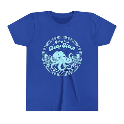 "Going Into Deep Sleep" Youth Tee — Cute Octopus Underwater Graphic Shirt