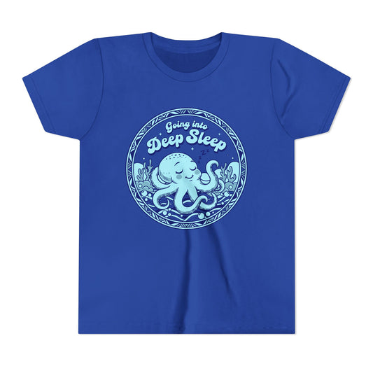 "Going Into Deep Sleep" Youth Tee — Cute Octopus Underwater Graphic Shirt