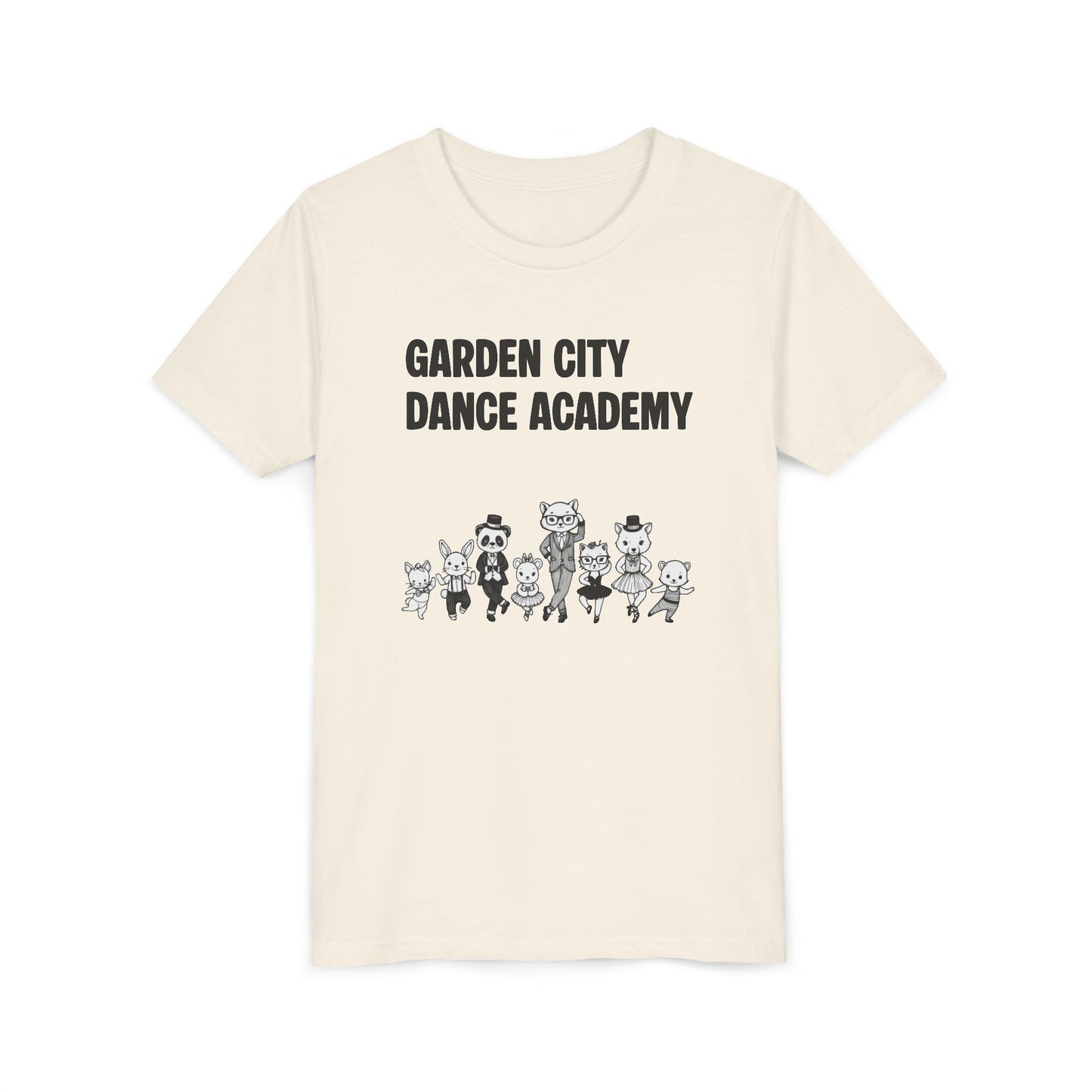 "Garden City Dance Academy" Youth Tee — Kids Dance Club Cartoon Dancers T-Shirt