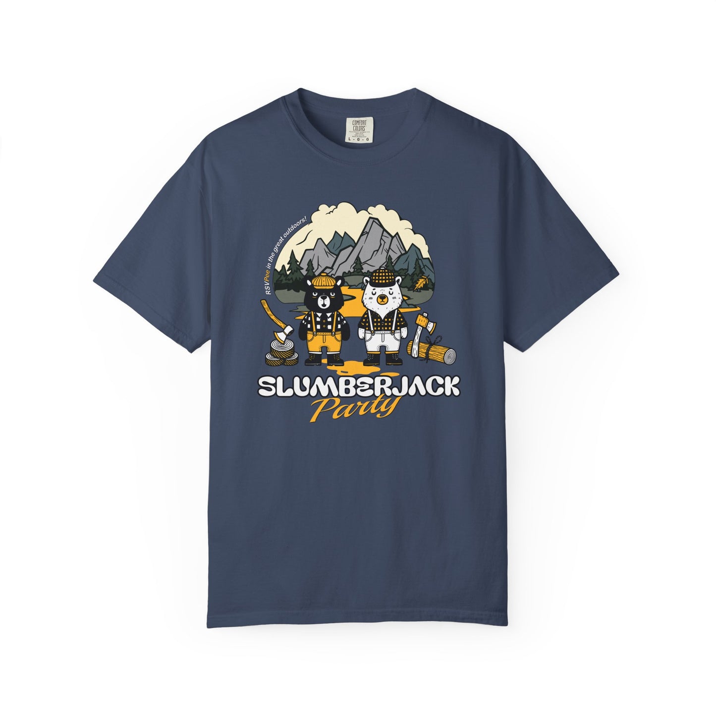 Slumberjack Party T-Shirt — Outdoor Pee Lumberjack Mountain Bears Graphic Tee
