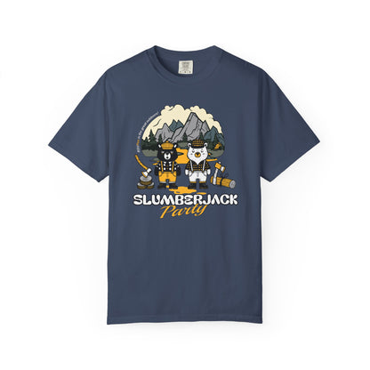 Slumberjack Party T-Shirt — Outdoor Pee Lumberjack Mountain Bears Graphic Tee