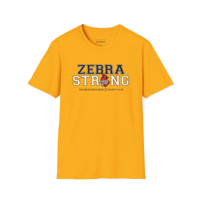 Zebra Strong T-Shirt — Neuroendocrine Cancer Fight Club Awareness Support Tee