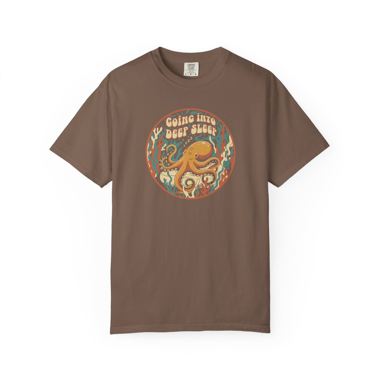 Going Into Deep Sleep Octopus T-Shirt — Vintage Ocean Sleep Graphic Tee
