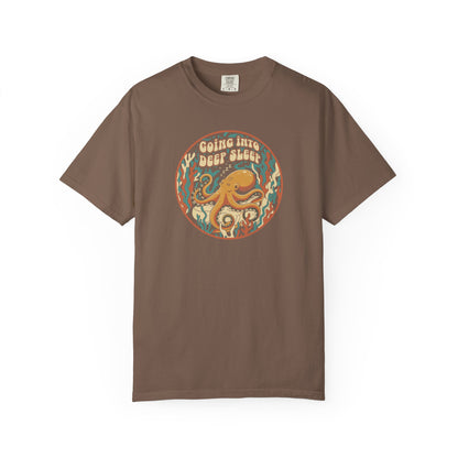 Going Into Deep Sleep Octopus T-Shirt — Vintage Ocean Sleep Graphic Tee