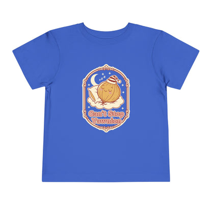 "Can't Stop Yawnion" Toddler Tee — Cute Sleeping Onion Graphic