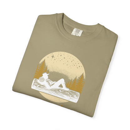 Slumberjack Campfire Graphic T-Shirt — Relaxing Night Sky Outdoor Tee