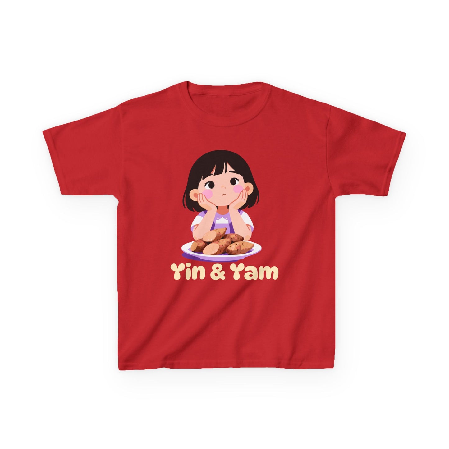"Yin & Yam" Youth Tee — Cute Girl Sweet Potato Graphic Kids T‑Shirt
