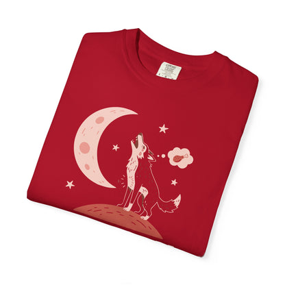 Hangry Like the Wolf T-Shirt — Cute Howling Wolf Graphic Tee
