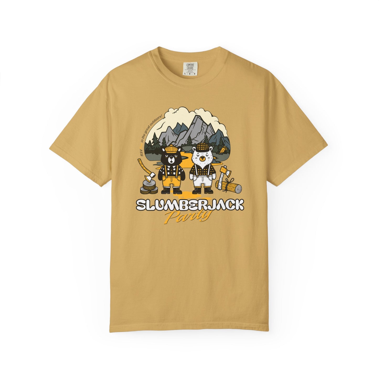 Slumberjack Party T-Shirt — Outdoor Pee Lumberjack Mountain Bears Graphic Tee