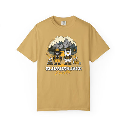 Slumberjack Party T-Shirt — Outdoor Pee Lumberjack Mountain Bears Graphic Tee