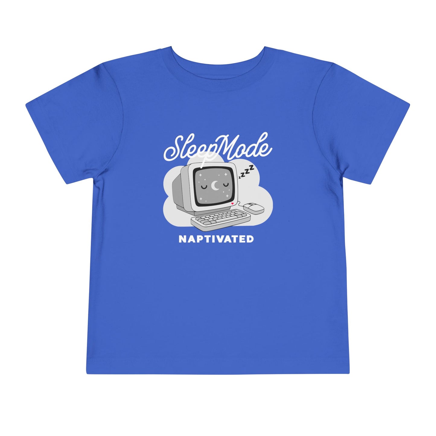 "Sleep Mode Naptivated" Toddler Tee — Cute Vintage Computer Nap T-Shirt