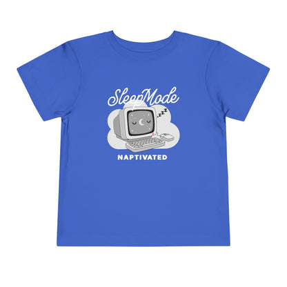 "Sleep Mode Naptivated" Toddler Tee — Cute Vintage Computer Nap T-Shirt