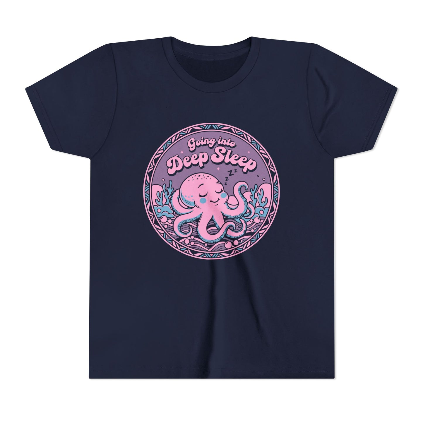 "Going Into Deep Sleep" Youth Tee — Cute Octopus Underwater Graphic Shirt