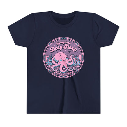"Going Into Deep Sleep" Youth Tee — Cute Octopus Underwater Graphic Shirt