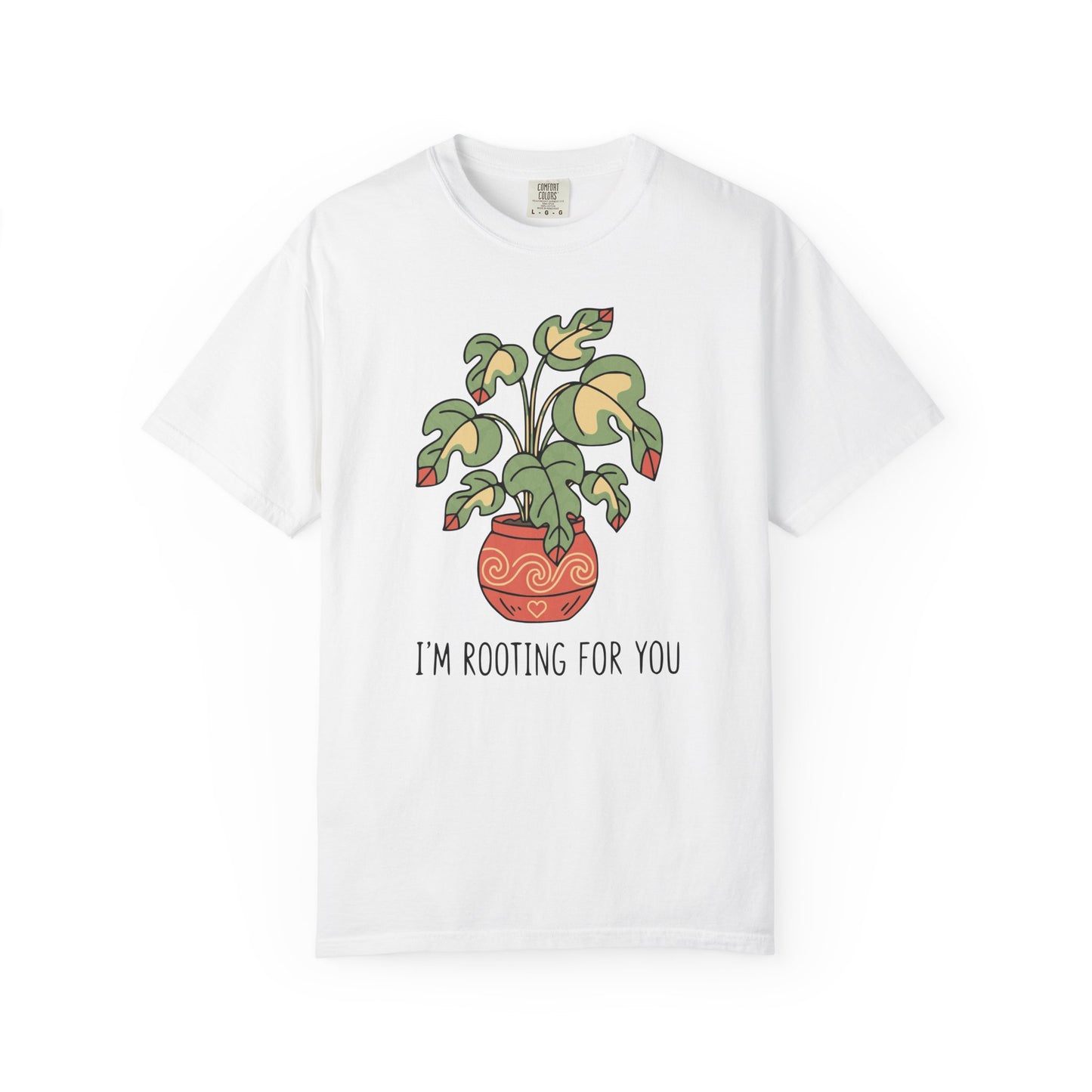 "I’m Rooting For You" Plant Lover Support T-Shirt — Cute Potted Plant Tee