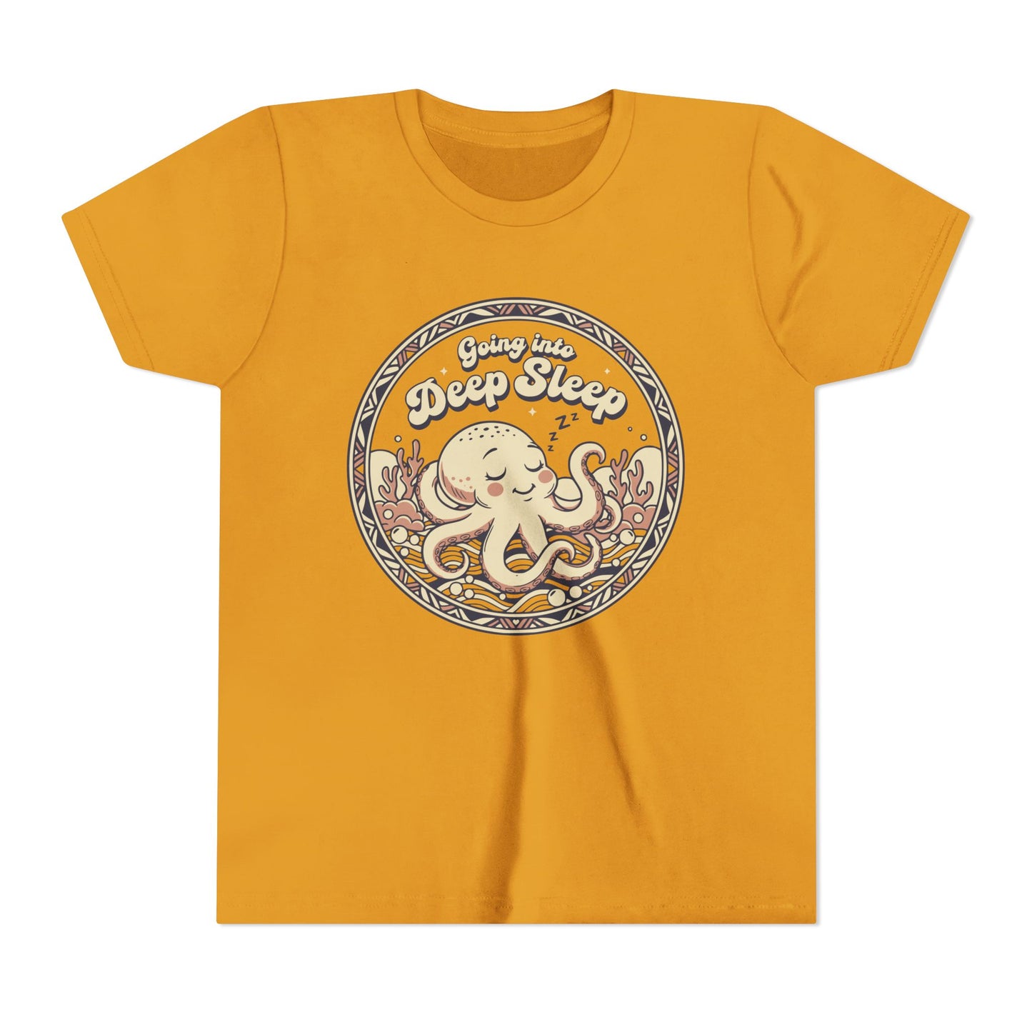"Going Into Deep Sleep" Youth Tee — Cute Octopus Underwater Graphic Shirt