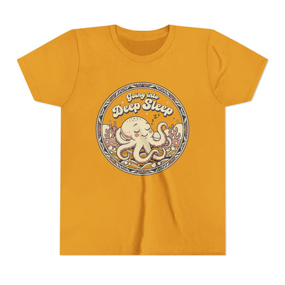 "Going Into Deep Sleep" Youth Tee — Cute Octopus Underwater Graphic Shirt