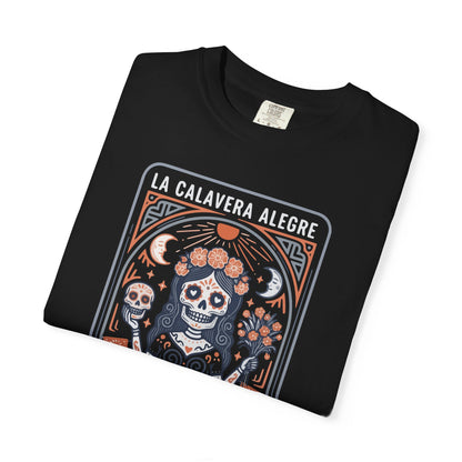 "La Calavera Alegre" T-Shirt — Día de Muertos Day of the Dead Graphic Tee