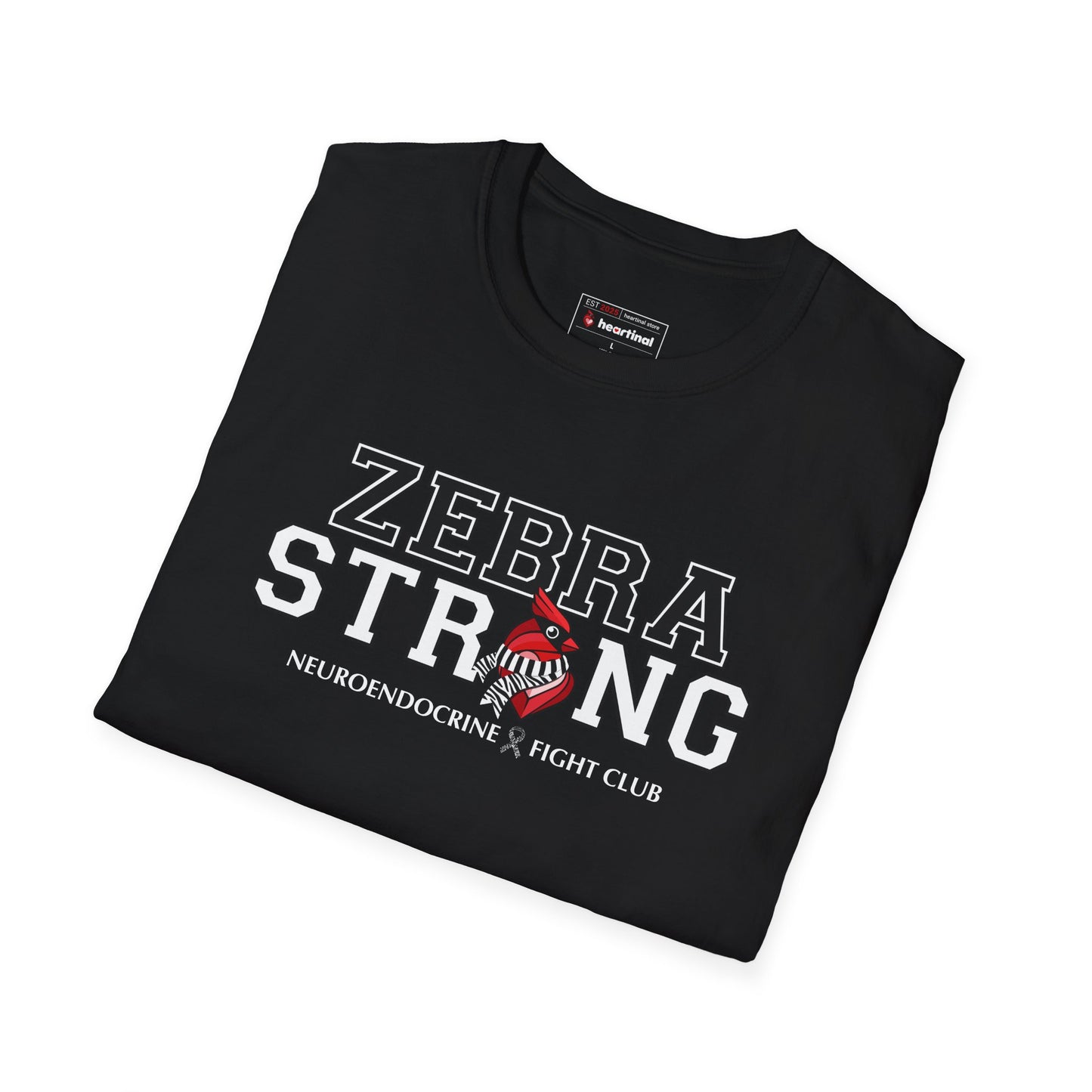 Zebra Strong T-Shirt — Neuroendocrine Cancer Fight Club Awareness Support Tee