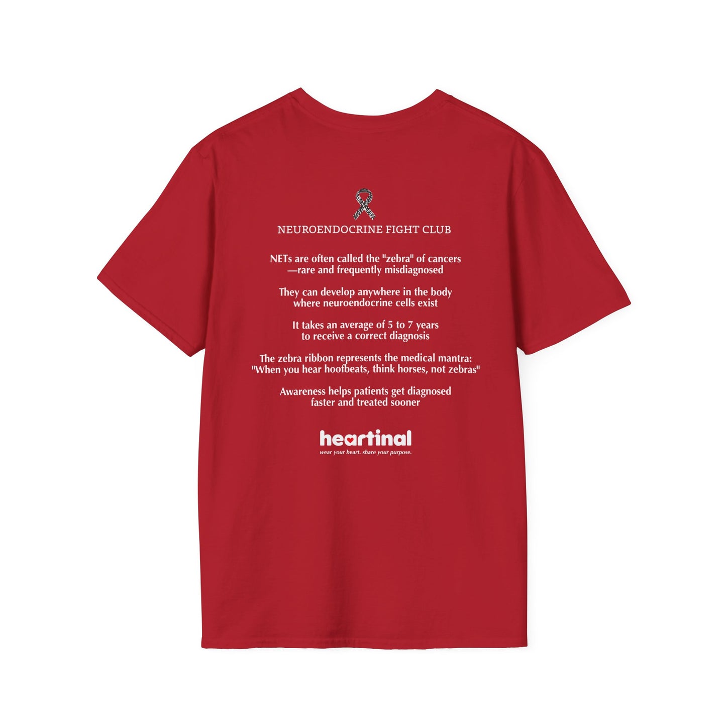 Zebra Strong T-Shirt — Neuroendocrine Cancer Fight Club Awareness Support Tee
