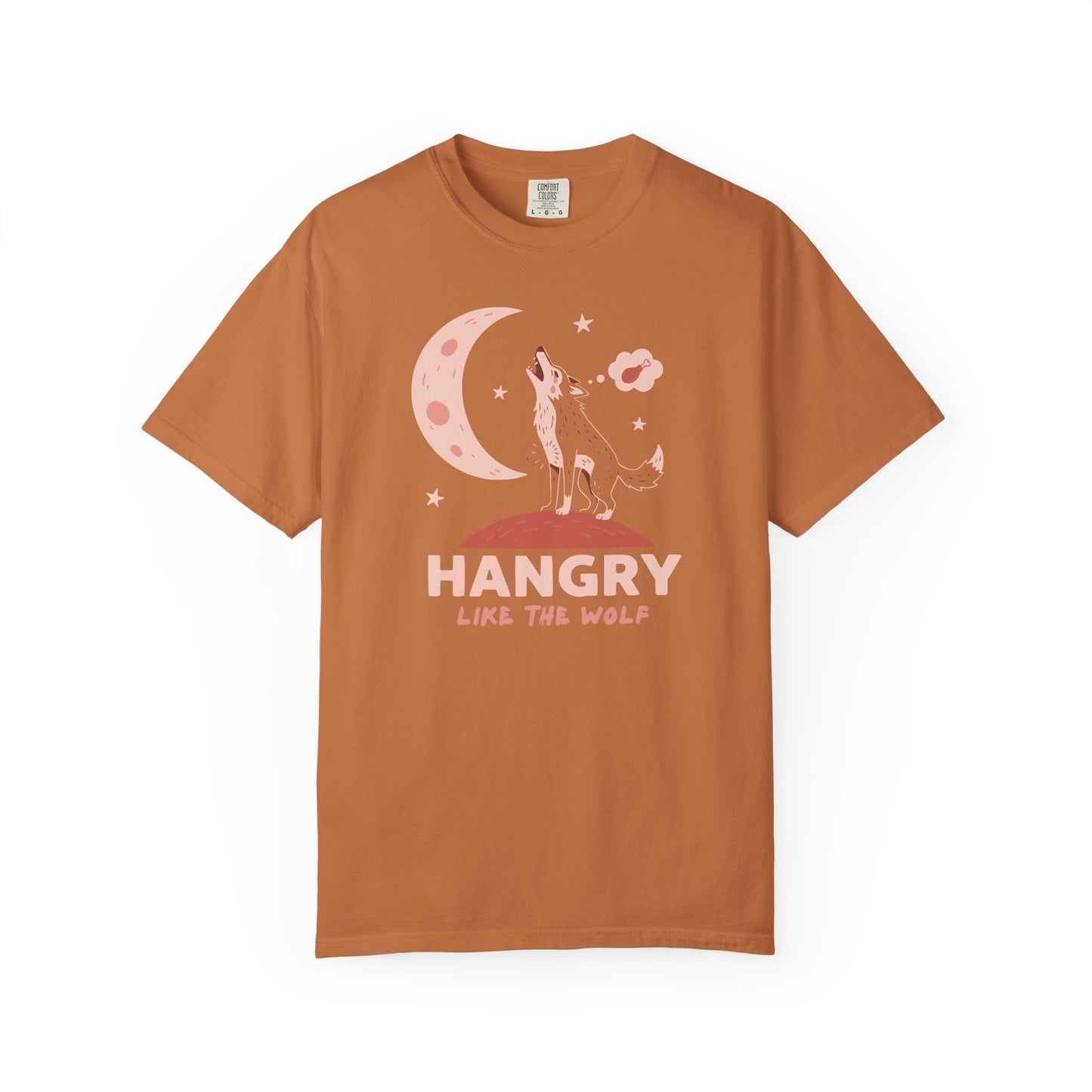 Hangry Like the Wolf T-Shirt — Cute Howling Wolf Graphic Tee