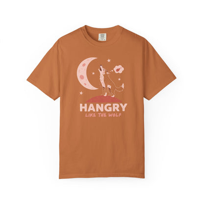 Hangry Like the Wolf T-Shirt — Cute Howling Wolf Graphic Tee