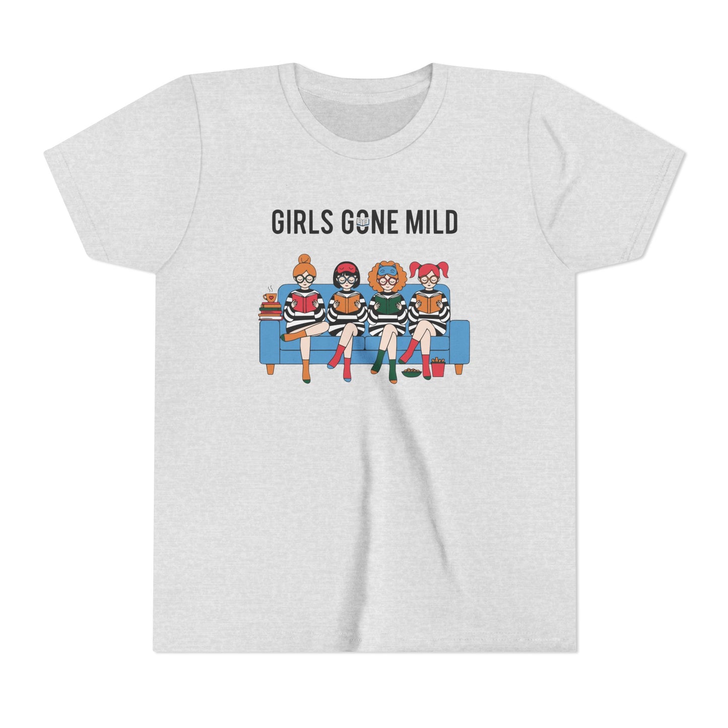 "Girls Gone Mild" Youth Tee – Cute Reading Club Graphic T-Shirt