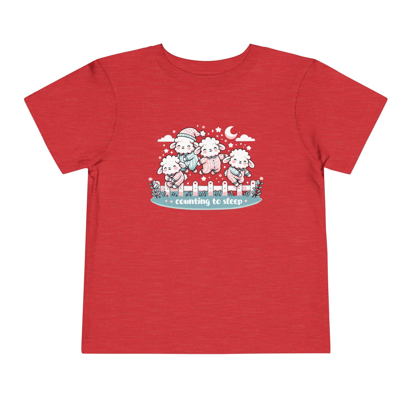 "Counting to Sleep" Toddler Tee — Cute Sleepy Sheep Bedtime Shirt