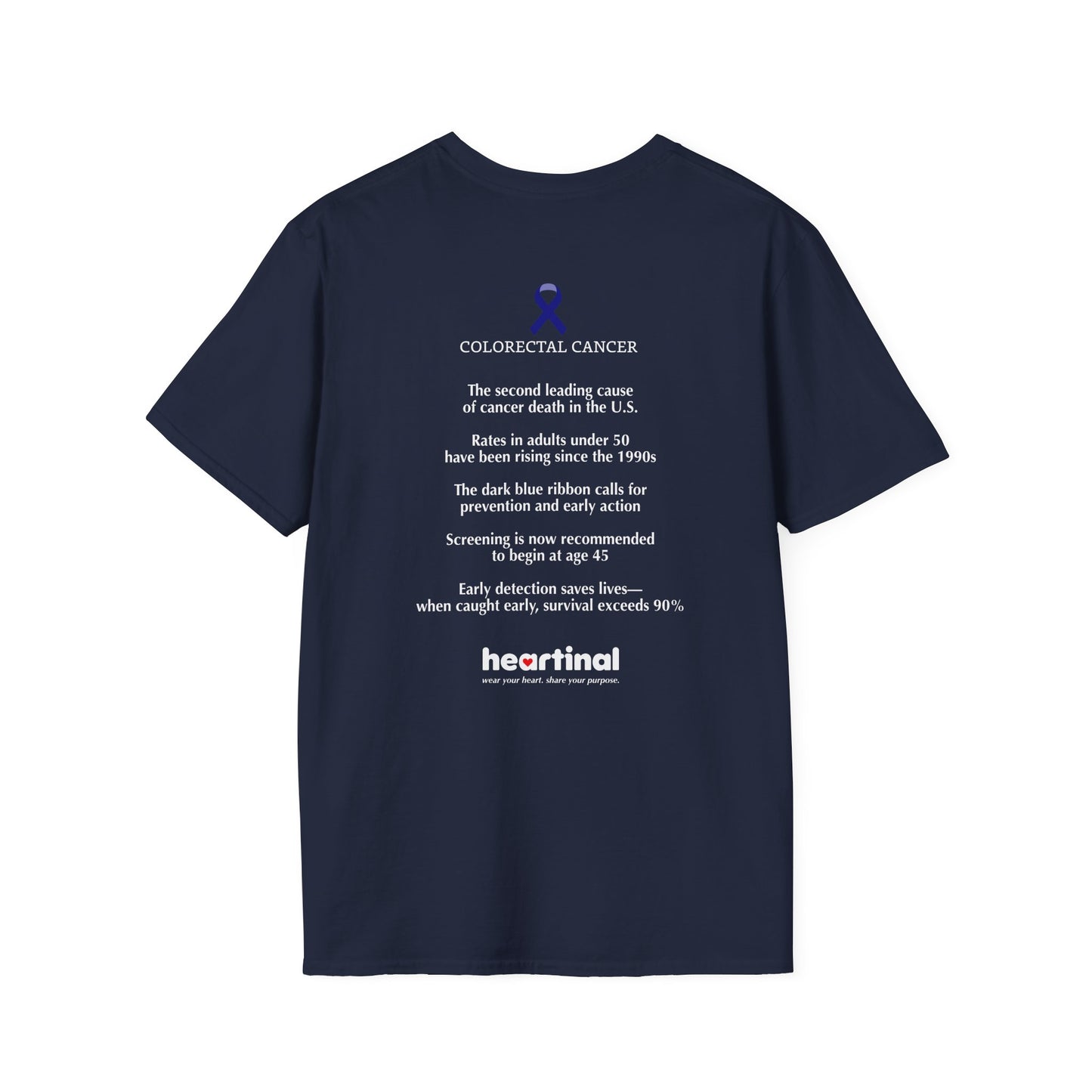 Dark Blue Strong T-Shirt — Colorectal Cancer Awareness Support Tee