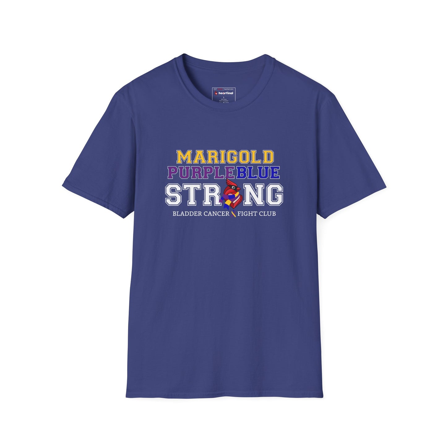 Marigold Purple Blue Strong T-Shirt — Bladder Cancer Awareness Fundraiser Tee