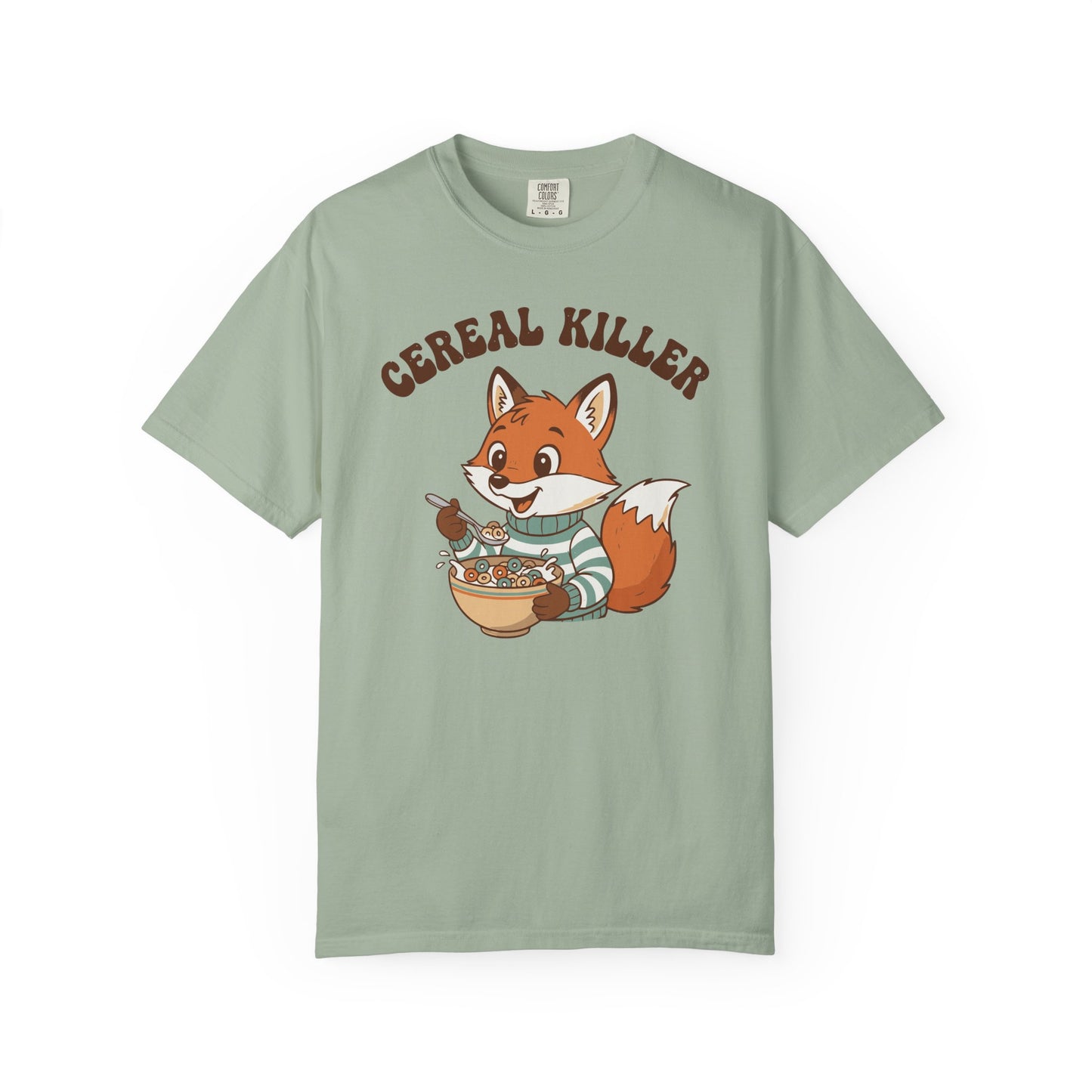 "Cereal Killer" T-Shirt — Cute Fox Eating Cereal Graphic Tee