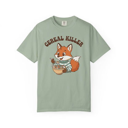 "Cereal Killer" T-Shirt — Cute Fox Eating Cereal Graphic Tee
