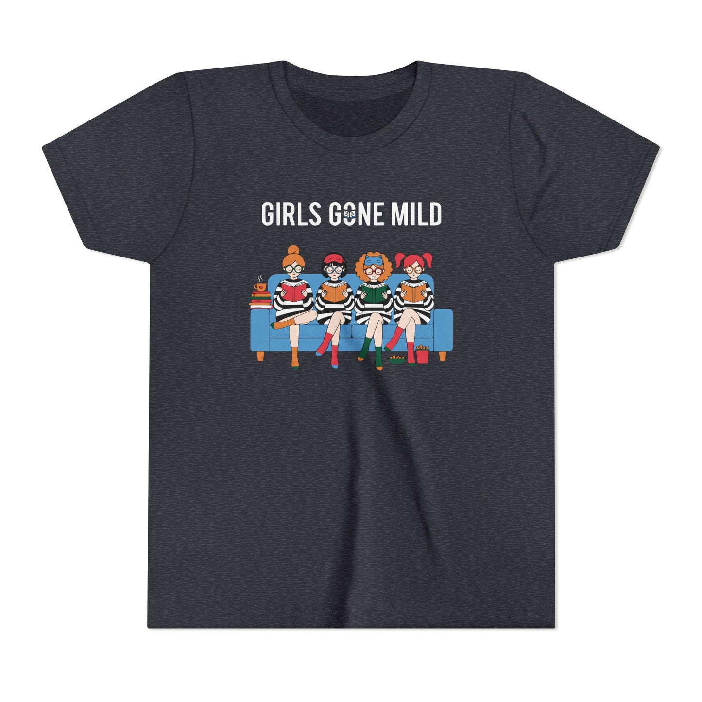 "Girls Gone Mild" Youth Tee – Cute Reading Club Graphic T-Shirt