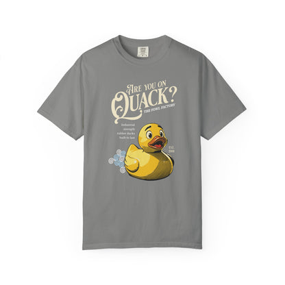 "Are You On Quack?" Graphic T-Shirt — Vintage Illustration Rubber Duck Tee